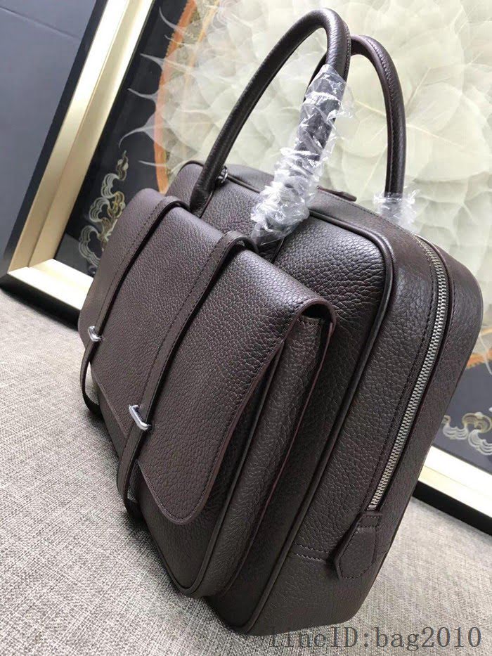 愛馬仕HERMES H家 郵差包 男女插袋款 超大容量 進口原廠皮 深咖啡 可手提斜挎 出差必備單品  tdher1358